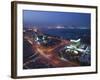 Aerial over Qatar Central Bank, Doha, Ad Dawhah, Qatar-Walter Bibikow-Framed Photographic Print