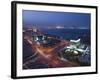 Aerial over Qatar Central Bank, Doha, Ad Dawhah, Qatar-Walter Bibikow-Framed Photographic Print