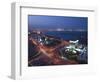 Aerial over Qatar Central Bank, Doha, Ad Dawhah, Qatar-Walter Bibikow-Framed Photographic Print