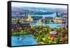 Aerial Panorama of Stockholm, Sweden-Scanrail-Framed Stretched Canvas