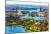 Aerial Panorama of Stockholm, Sweden-Scanrail-Mounted Photographic Print