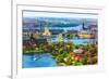 Aerial Panorama of Stockholm, Sweden-Scanrail-Framed Photographic Print