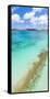 Aerial panoramic by drone of the transparent water of Caribbean Sea, Antilles-Roberto Moiola-Framed Stretched Canvas