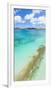 Aerial panoramic by drone of the transparent water of Caribbean Sea, Antilles-Roberto Moiola-Framed Photographic Print