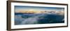 Aerial panoramic view of Brenta Dolomites emerging from clouds, Madonna di Campiglio-Roberto Moiola-Framed Photographic Print