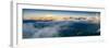 Aerial panoramic view of Brenta Dolomites emerging from clouds, Madonna di Campiglio-Roberto Moiola-Framed Photographic Print