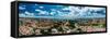 Aerial panoramic view of Cascais, 30km west of Lisbon on the Portuguese Riveira, Cascais, Portugal-Alexandre Rotenberg-Framed Stretched Canvas
