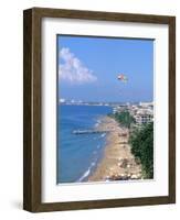 Aerial Parasail at Playa Los Muertos, Puerto Vallarta, Mexico-Bill Bachmann-Framed Photographic Print