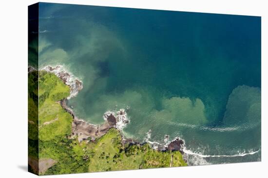 Aerial Photo from Flying Drone of Amazingly Beautiful Landscape of Nature with Paradise Beach and R-GaudiLab-Stretched Canvas