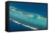 Aerial Photo of a Little Island in Tonga, South Pacific, Pacific-Michael Runkel-Framed Stretched Canvas