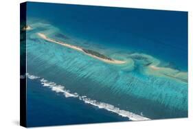 Aerial Photo of a Little Island in Tonga, South Pacific, Pacific-Michael Runkel-Stretched Canvas