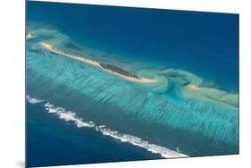 Aerial Photo of a Little Island in Tonga, South Pacific, Pacific-Michael Runkel-Mounted Photographic Print