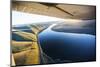 Aerial Photo of an Airplane Wing over the Huge Snake River in Eastern Washington-Ben Herndon-Mounted Photographic Print