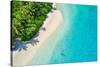 Aerial Photo of Beautiful Paradise Maldives - Tropical Beach on Island-Jag_cz-Stretched Canvas