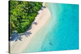 Aerial Photo of Beautiful Paradise Maldives - Tropical Beach on Island-Jag_cz-Stretched Canvas
