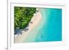 Aerial Photo of Beautiful Paradise Maldives - Tropical Beach on Island-Jag_cz-Framed Photographic Print