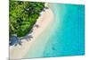 Aerial Photo of Beautiful Paradise Maldives - Tropical Beach on Island-Jag_cz-Mounted Photographic Print
