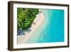 Aerial Photo of Beautiful Paradise Maldives - Tropical Beach on Island-Jag_cz-Framed Photographic Print