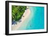 Aerial Photo of Beautiful Paradise Maldives - Tropical Beach on Island-Jag_cz-Framed Photographic Print