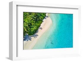 Aerial Photo of Beautiful Paradise Maldives - Tropical Beach on Island-Jag_cz-Framed Photographic Print