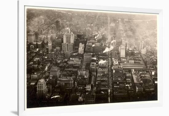 Aerial Photo of Downtown Philadelphia, Taken from the LZ 127 Graf Zeppelin, 1928-German photographer-Framed Photographic Print