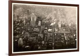 Aerial Photo of Downtown Philadelphia, Taken from the LZ 127 Graf Zeppelin, 1928-German photographer-Framed Photographic Print