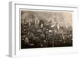 Aerial Photo of Downtown Philadelphia, Taken from the LZ 127 Graf Zeppelin, 1928-German photographer-Framed Photographic Print