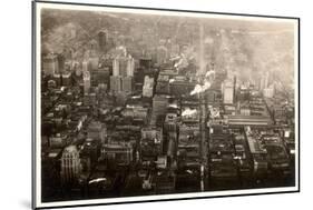 Aerial Photo of Downtown Philadelphia, Taken from the LZ 127 Graf Zeppelin, 1928-German photographer-Mounted Photographic Print