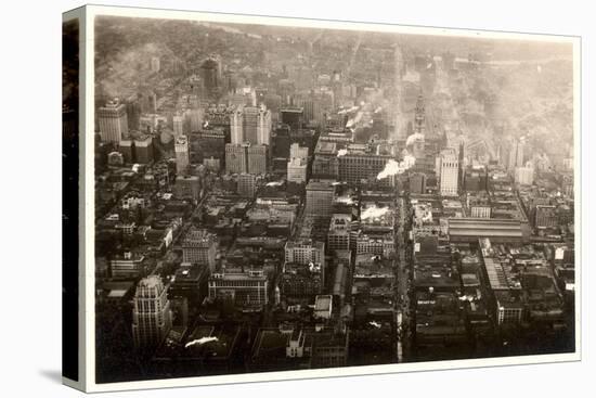 Aerial Photo of Downtown Philadelphia, Taken from the LZ 127 Graf Zeppelin, 1928-German photographer-Stretched Canvas