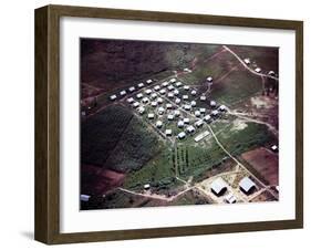 Aerial Photo of Jonestown, Guyana-null-Framed Photo