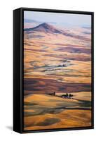 Aerial Photo of the Palouse with Steptoe Butte, Washington-Ben Herndon-Framed Stretched Canvas