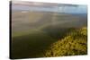 Aerial photograph of a rainbow & giant sand dunes, Great Sandy National Park, Australia-Mark A Johnson-Stretched Canvas