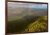 Aerial photograph of a rainbow & giant sand dunes, Great Sandy National Park, Australia-Mark A Johnson-Framed Photographic Print