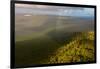 Aerial photograph of a rainbow & giant sand dunes, Great Sandy National Park, Australia-Mark A Johnson-Framed Photographic Print