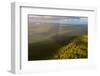 Aerial photograph of a rainbow & giant sand dunes, Great Sandy National Park, Australia-Mark A Johnson-Framed Photographic Print