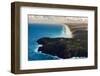 Aerial photograph of Double Island Point Lighthouse, Great Sandy National Park, Australia-Mark A Johnson-Framed Photographic Print