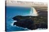 Aerial photograph of Double Island Point Lighthouse, Great Sandy National Park, Australia-Mark A Johnson-Stretched Canvas