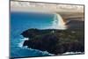 Aerial photograph of Double Island Point Lighthouse, Great Sandy National Park, Australia-Mark A Johnson-Mounted Premium Photographic Print