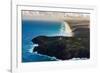 Aerial photograph of Double Island Point Lighthouse, Great Sandy National Park, Australia-Mark A Johnson-Framed Photographic Print