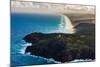 Aerial photograph of Double Island Point Lighthouse, Great Sandy National Park, Australia-Mark A Johnson-Mounted Photographic Print