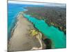 Aerial photograph of Kiholo Bay, Big Island (Hawaii Island), Hawaii-Mark A Johnson-Mounted Photographic Print