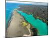 Aerial photograph of Kiholo Bay, Big Island (Hawaii Island), Hawaii-Mark A Johnson-Mounted Photographic Print