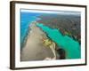 Aerial photograph of Kiholo Bay, Big Island (Hawaii Island), Hawaii-Mark A Johnson-Framed Photographic Print