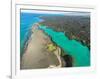 Aerial photograph of Kiholo Bay, Big Island (Hawaii Island), Hawaii-Mark A Johnson-Framed Photographic Print