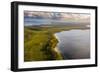 Aerial photograph of Lake Cootharaba, Great Sandy National Park, Australia-Mark A Johnson-Framed Photographic Print