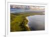 Aerial photograph of Lake Cootharaba, Great Sandy National Park, Australia-Mark A Johnson-Framed Photographic Print