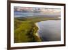 Aerial photograph of Lake Cootharaba, Great Sandy National Park, Australia-Mark A Johnson-Framed Photographic Print