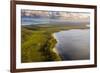 Aerial photograph of Lake Cootharaba, Great Sandy National Park, Australia-Mark A Johnson-Framed Photographic Print