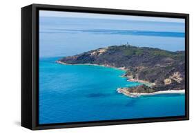 Aerial photograph of Moreton Island, Queensland, Australia-Mark A Johnson-Framed Stretched Canvas