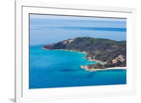 Aerial photograph of Moreton Island, Queensland, Australia-Mark A Johnson-Framed Photographic Print